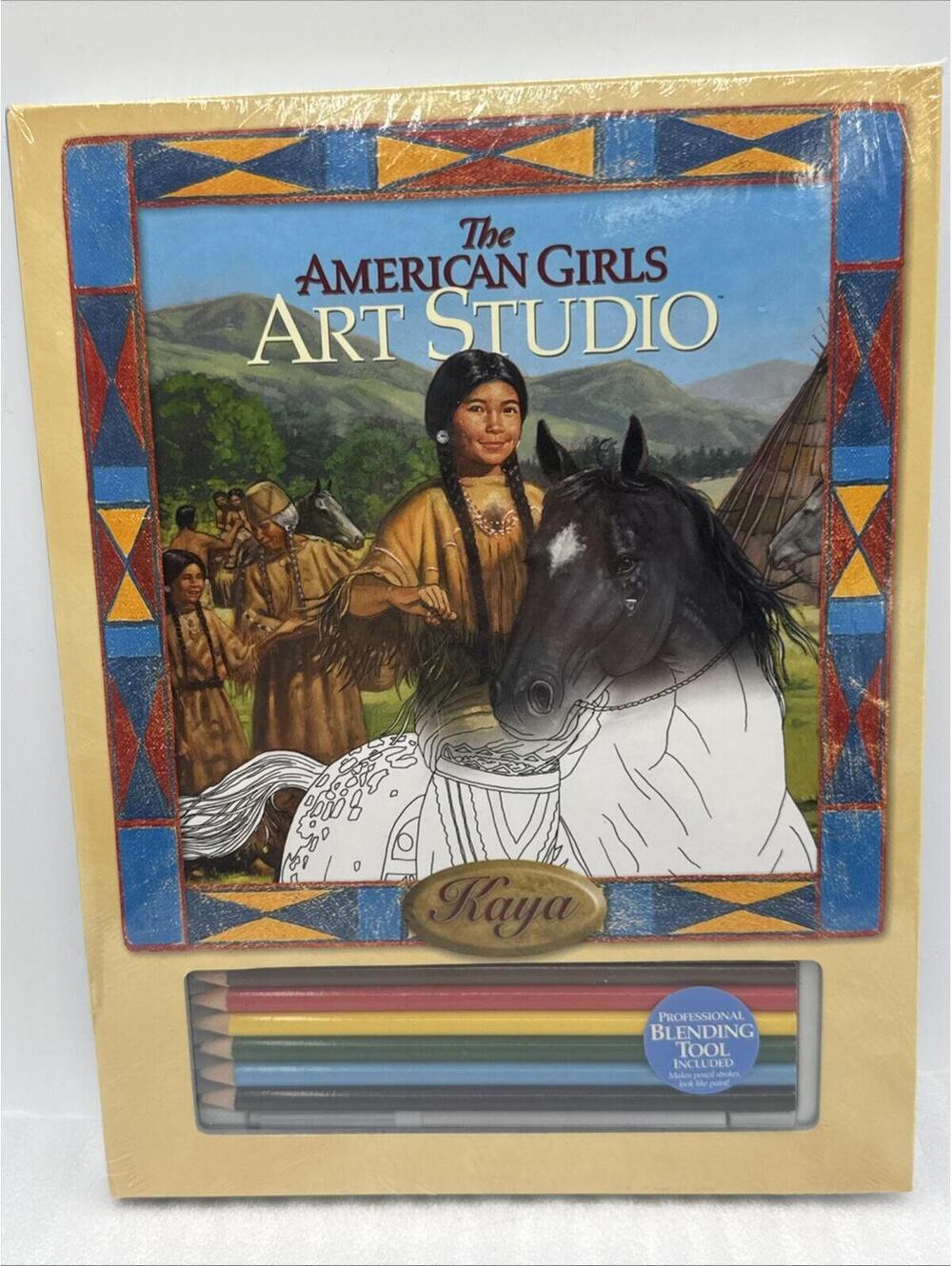 2003 American Girls Collection KAYA’S Art Studio Color Pencils 24 Illustrations